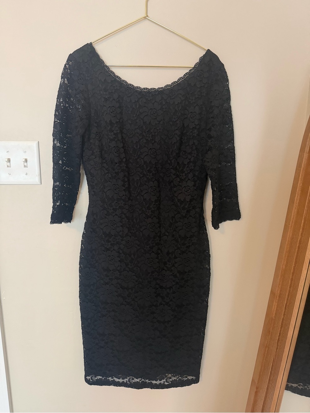 Laundry By Shelli Segal Black Lace Midi Dress